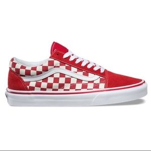 Red checkered Vans